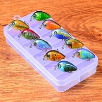 Boxed Crankbait Hard Lure Kit Mehrfarbiges Bionic Rocker Angelköder-Set für Süßwasser- und Salzwasser-Spielangeln