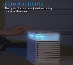 Mini Aire Acondicionado Portátil USB de 500 ml, Enfriador de Aire Evaporativo <span class=keywords><strong>Ultra</strong></span> Portátil con Luz LED de 7 Colores - Product Image 5