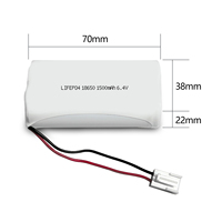 JINTION 6.4V 1500mAh LiFePO4 Baterai Pengganti Lampu Darurat untuk ELP B069 Side by Side 2 Cell