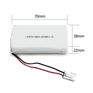 JINTION 6.4V 1500mAh LiFePO4 Acil Durum Aydınlatma Pili, ELP B069 Yan Yana 2 Hücreli için Yedek Pil - Product Image 2