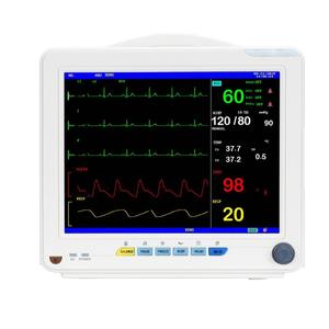 Moniteur multiparamètres vétérinaire édition commerce extérieur <span class=keywords><strong>pour</strong></span> animaux <span class=keywords><strong>de</strong></span> compagnie, détecteur portable alimenté par courant alternatif, matériau ABS, ECG 12 pouces. Écran TFT couleur - Product Image 1