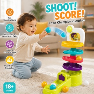 Jeu <span class=keywords><strong>de</strong></span> tir au basket pour tout-petits, jouet éducatif <span class=keywords><strong>de</strong></span> lancer <span class=keywords><strong>de</strong></span> balles pour la coordination œil-main et le jeu actif - Product Image 1