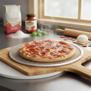 Stampo per Pizza monouso in alluminio 30.5cm Ø caratteristica vassoio per Pizza in legno traforato e taglia 16 pollici - Product Image 3