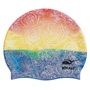 Fashion Printing Swimming Hats High Quality Silicone Swimming Caps for Adults