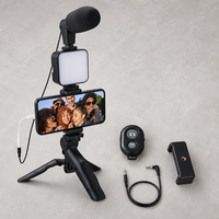 Kit de cage pour appareil photo portable en alliage d'aluminium noir, professionnel et élégant, avec accessoires flexibles pour téléphones mobiles CC270