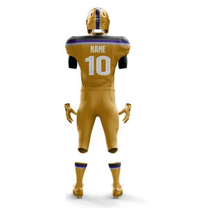 Maillot de football américain personnalisé de qualité supérieure, design optimal, manches courtes, matière polyester respirante et anti-humidité - Product Image 4