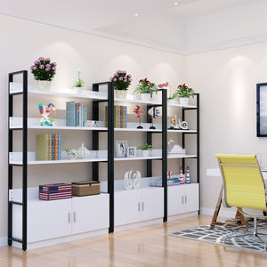 Libreria a 5 livelli <span class=keywords><strong>in</strong></span> metallo <span class=keywords><strong>bianco</strong></span> Infustrial <span class=keywords><strong>in</strong></span> <span class=keywords><strong>ferro</strong></span> <span class=keywords><strong>battuto</strong></span>, libreria di stoccaggio <span class=keywords><strong>in</strong></span> legno con struttura <span class=keywords><strong>in</strong></span> metallo - Product Image 2