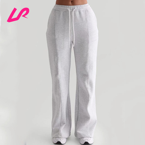 Pantalones Deportivos Personalizados con Logotipo, Transpirables, de Tela Gruesa, para Mujer, de Pierna Ancha, con Cordón Ajustable, Cálidos, Estilo Urbano, Holgados, para Entrenamiento 1 - Product Image 3
