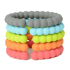 Wholesale Funny Rainbow Bracelet Toys Baby Silicone Teether Set