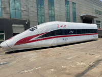 Modèle grandeur nature en PRF (polymère renforcé de fibres) CR400AF sur le thème des trains à grande vitesse, personnalisé pour installation extérieure, pour installations d'exposition de musées scientifiques