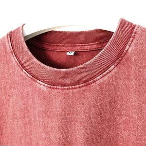 No Brand 250gsm 100% Cotton Boxy Oversized T-Shirt Men Acid Stone Washed <b>Vintage</b> <b>Tee</b> Custom Print Logo OEM Streetwear Wholesale - Product Image 2