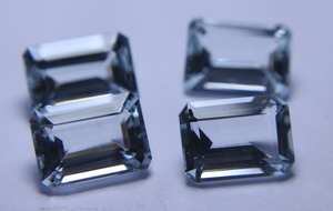 Lote de piedras preciosas de Aguamarina Octágono azul natural, corte facetado, 14x10mm, pieza única - Product Image 5