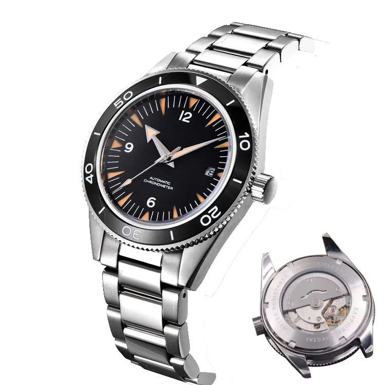 Passen Sie Luxusmarke automatische mechanische Uhren Top-Marke eta automatische Uhrwerk