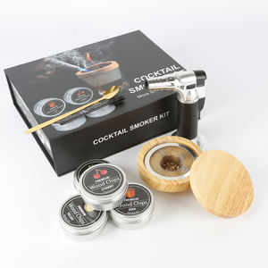 Kit de fumeur de whisky cocktail personnalisé Copeaux de bois Whisky Glaçage Glaçon Whisky Cadeau pour hommes Bar Restaurant Usage domestique - Product Image 5