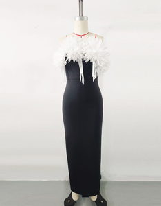 Robe longue élégante blanche en satin, taille empire, coupe ajustée, anti-statique, pour soirées, mariages et événements familiaux - Product Image 2