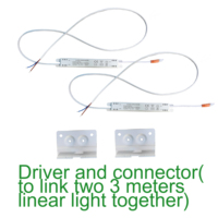 Luminaire linéaire LED 3M 45W, largeur 10 cm, en plastique et acier, connectable pour bureau/métro/station