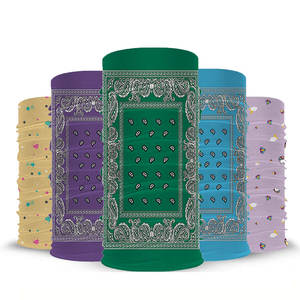 מותאם אישית מודפס חלק כובעי דיג 100% פוליאסטר ראש לעטוף בנדנה <span class=keywords><strong>Durag</strong></span> Biker צעיף גרב בנדנה מסין - Product Image 5