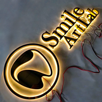 Enseigne rétroéclairée Halo pour cabinet dentaire, logo personnalisé, lettres lumineuses 3D LED pour clinique dentaire
