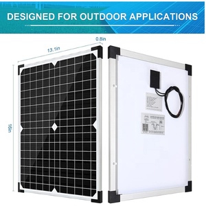 Ngoài trời chuyến đi 20Watts năng lượng mặt trời Power Panel Bộ dụng cụ placa năng lượng mặt trời 16V bảng điều chỉnh năng lượng mặt trời sạc Set 20 Wát 18V Monocrystalline mô-đun quang điện - Product Image 2