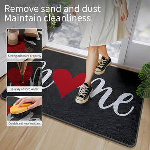 Alfombra de Entrada Rectangular Sally Hemp con Suela de Goma, Diseño de Corazón, Resistente a las Manchas, de Fibra de Poliéster, con Patrón Novedoso - Product Image 4