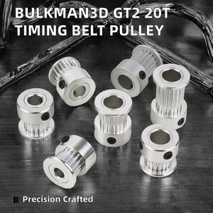 Polea de aluminio BulkMan3D GT2 de 20 dientes para correa dentada, con orificio de 4/5/6/6.35/8mm, para impresoras 3D y maquinaria de carpintería, alta calidad - Product Image 3