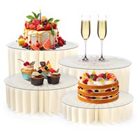 Présentoirs en carton alvéolé à verrouillage magnétique avec plaques acryliques pour table de desserts, présentation de vendeurs, décoration intérieure et usage commercial