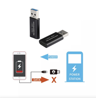 Cargador Superrápido de 50V5A, USB-C Hembra a USB-A Macho, USB 3.0, Bloqueador de Datos de Aleación de Aluminio, Cubierta de PVC, para Teléfono Móvil y Computadora