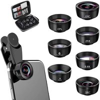 7-in-1 Universal Smartphone Lens Kit Fisheye Wide-Angle & Telephoto Professional Photography Accessory OEM