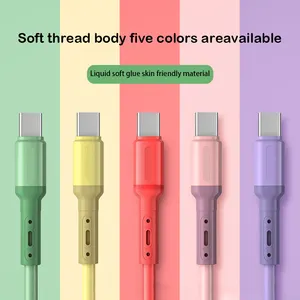 2024 Hot Selling Macaron Liquid Silicone Rubber Usb A-M To Type C Cable For Charing And Data Transmission Usb Cable Assembly