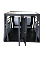 Cage à chien portable en aluminium, vente en gros d'usine, nouveau design, haute qualité, boîte de transport pour chien, respirante et durable