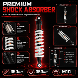 Amortisseur à ressort réglable de 360 mm avec amortissement pneumatique de 12 mm pour moto tout-terrain 150cc - <span class=keywords><strong>250cc</strong></span>, VTT, <span class=keywords><strong>QUAD</strong></span>, GO Kart - Product Image 2