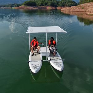 Luxury Inflatable Fishing Boat PVC Fabric Water Sports <b>Yacht</b> Light Weight Catamaran Boat Lake Entertainment Leisure - Product Image 3