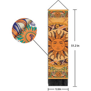 Tapisserie de phase de lune de soleil bohème long tissu <span class=keywords><strong>tenture</strong></span> murale tapisseries d'art vertical pour chambre à coucher - Product Image 2