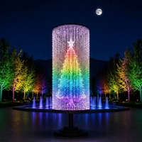 Tour de lumière LED programmable en forme de cylindre, sculpture lumineuse géante RGB pour spectacle de lumière de festival, décoration de parc d'attractions