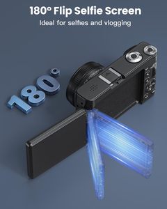 Chuyên Nghiệp 48MP <span class=keywords><strong>CMOS</strong></span> Nhỏ Gọn Không Gương Kỹ Thuật Số Vlogging Máy Ảnh 4K UHD 180 Độ Lật 3 Inch 16X Zoom Tự Động Lấy nét Cho Youtube - Product Image 4