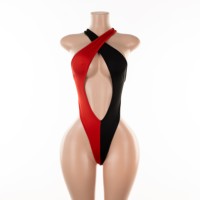 Ensemble trois pièces de performance pour femmes : Bikini floral, porte-jarretelles et sous-vêtements sexy pour la danse sur barre et les spectacles