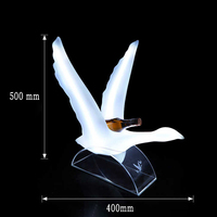 Présentateur de bouteilles de cygne illuminé Discothèque Bar Party Vodka Glorifier Display White Gray Goose Rechargeable LED Bottle Presenter
