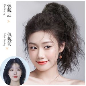 Queue de cheval à clipser en fibre haute température, cheveux ondulés naturels pour femmes, style coréen, effet sans couture - Product Image 2