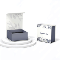 Boîte rigide magnétique pour montre, cosmétiques faits main, boîte cadeau en papier pliable, boîte en carton pour bijoux, emballage personnalisé avec logo de luxe
