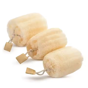 Eco-Friendly Natural Loofah Luffa <b>Sponge</b> Modern Oval <b>Shower</b> Brush for Body Exfoliating Biodegradable for Kitchen Bath - Product Image 1