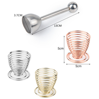 Ensemble d'ouvre-œufs facile, ensemble de casse-œufs en acier inoxydable, ensemble complet d'outils pour œufs à la coque