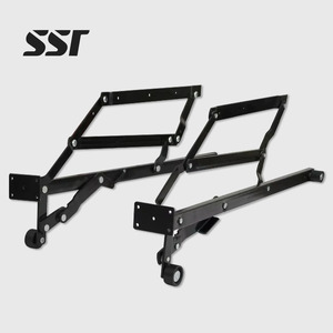 Mecanismo de sofá cama moderno de acero con rueda deslizante y sistema push-pull, herrajes de bisagra plegable, duradero, silencioso, de cierre suave y oculto - Product Image 1