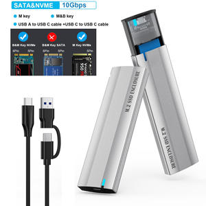 Caja SSD móvil portátil M.<span class=keywords><strong>2</strong></span> NVME NGFF 3,0 10Gbps con caja de aluminio con cable USB tipo C <span class=keywords><strong>2</strong></span> en 1 - Product Image 4