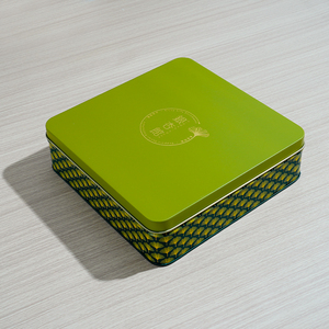 Квадратная жестяная упаковка на заказ, жестяная коробка для конфет, шоколадных закусок, металлическая коробка с крышкой - Product Image 1