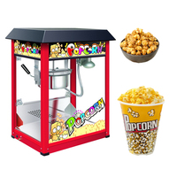 Machine à Popcorn Électrique Commerciale Grande Capacité avec Cuve Automatique en Verre Trempé et Acier Inoxydable pour Boulangerie