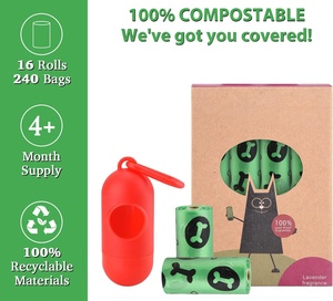Bolsas para excremento de perro personalizadas, ecológicas, biodegradables, de almidón de maíz, compostables, para excremento de gato, biodegradables y limpias - Product Image 2