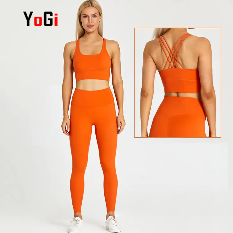 Wholesale Women Tracksuits Outfits Jogger Gym Fitness Apparel Yoga Wear Sportswear 2 Piece Sexy Bra And Pants Sets