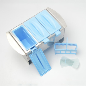 25-pc mô học trượt nhuộm Jar Rack cho phòng thí nghiệm sử dụng làm bằng thủy tinh và thép không gỉ - Product Image 1