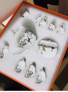 ชุดกาแฟและชุดน้ำชาลายป่า 15 ชิ้น รุ่น H ผลิตจากกระดูกจีน ขายส่งเพื่อการส่งเสริมการขาย - Product Image 6