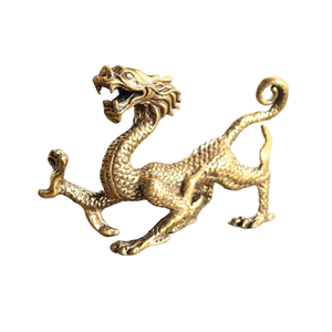 Adornos de latón de las cuatro bestias divinas KI Tengqiao: Dragón Azul, Tigre Blanco, Pájaro Vermilion y Tortuga Negra, artesanía de bronce cuadrada - Product Image 2